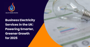 UK business team reviewing electricity contracts and bills